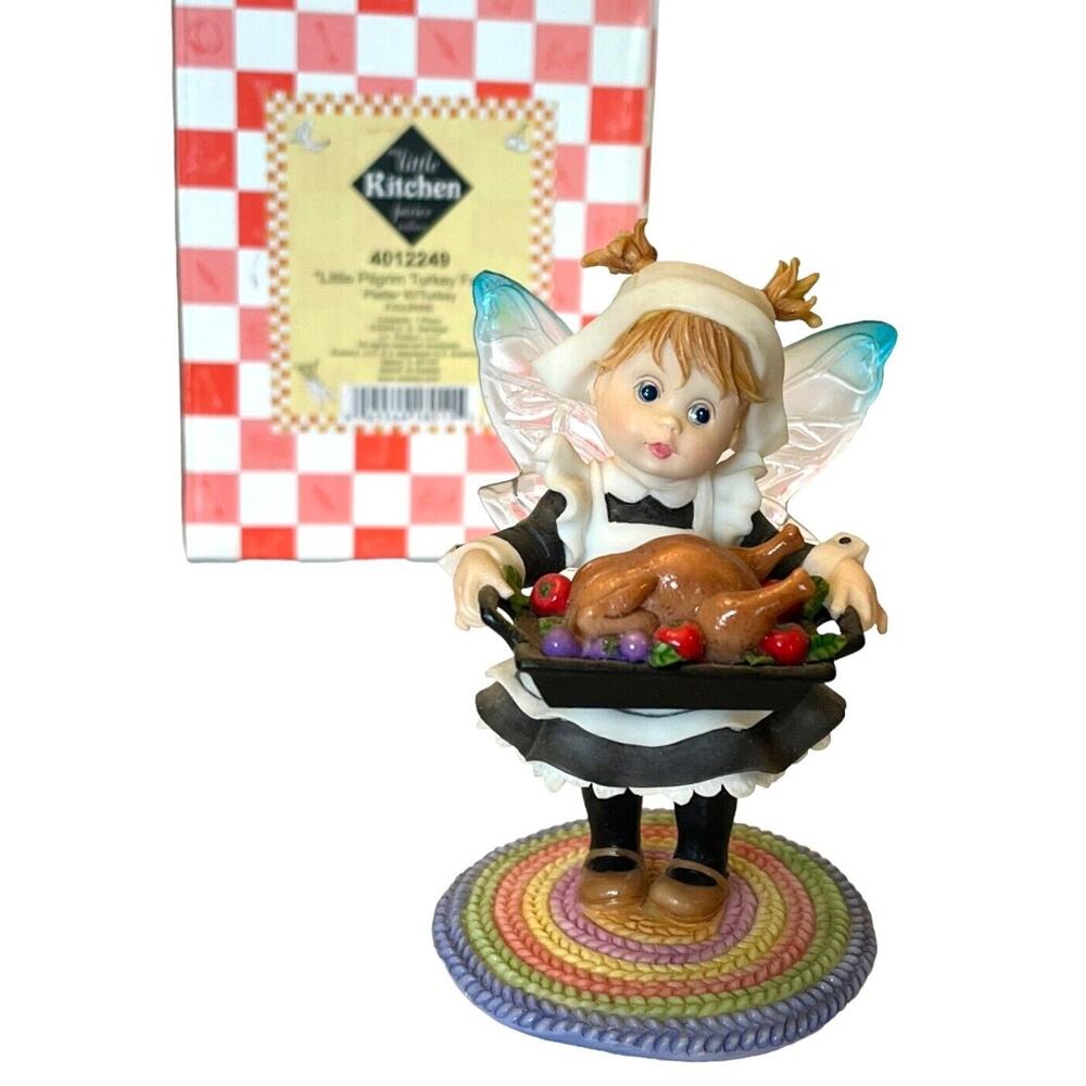 My Little Kitchen Fairies Pilgrim Turkey Fairie Thanksgiving Fest Fairy Girl Box